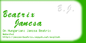 beatrix jancsa business card